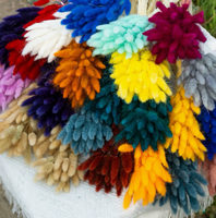 YC Décorations d'intérieur : Bouquet de fleurs séchées teintes Lagurus Ovatus, vente en gros d'usine, fabriqué avec la technique de teinture, herbe queue de lapin