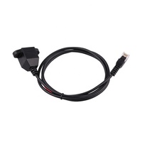 Cable de extensión LAN Ethernet RJ45 de 30CM, Cables DE COMUNICACIÓN DE MONTAJE EN Panel de tornillo macho a hembra 8P8C para mejora de red