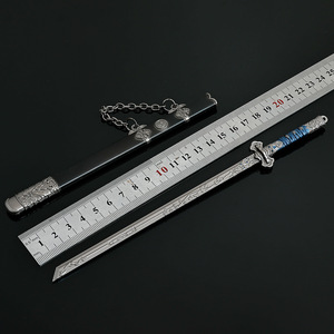 CANGYUAN Tu Animation's 22cm แบบเต็มรูปโลหะ Mengchuan <span class=keywords><strong>Tang</strong></span> Hengdao ของเล่นเด็กพวงกุญแจโมเดลอาวุธอุปกรณ์ต่อพ่วง - Product Image 3