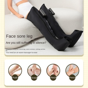 Masseur de jambes portable à ondes d'air avec fonction de minuterie, pétrissage, pression et thérapie des pieds, couvre-jambes à air, instrument de beauté - Product Image 3