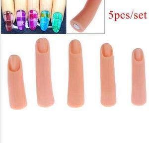 Flexible <b>Silicone</b> Manicure Training Finger False Practice Hand Realistic Acrylic Nails Salon Mannequin Bendable Showing <b>Tool</b> - Product Image 6