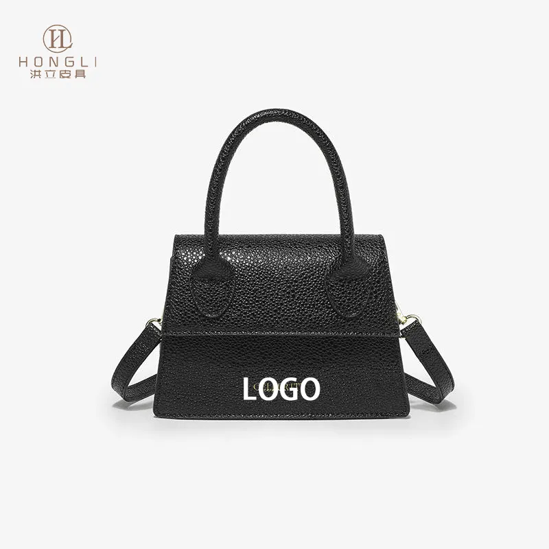 Hot Sale Custom Logo Pequeno Mulheres Saco De Mão Design Ombro Crossbody Bag High End Pequena Bolsa De Couro Artificial E Bolsa