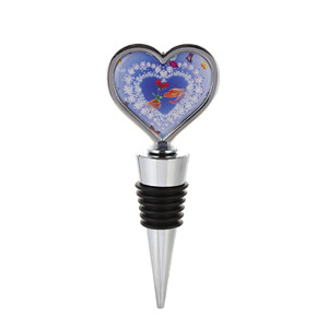 Heart Shaped Zinc Alloy <b>Wine</b> Stopper With Sealing Design For Wedding Favors And Gifts - Product Image 1