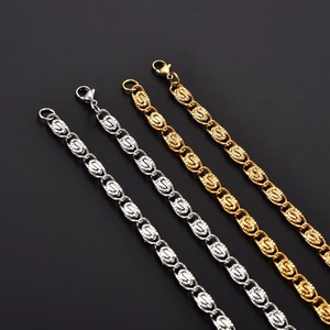 Cadena de Eslabones Ondulados de 4/5/6MM, Collar de Acero Inoxidable con Forma de Clip, Joyería Creativa de Estilo Hip Hop para Hombres y Mujeres - Product Image 6