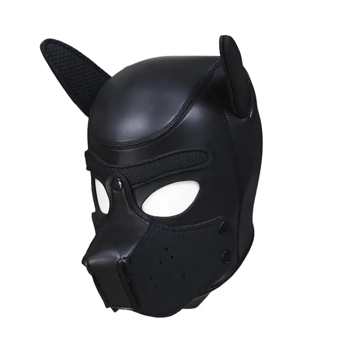 2020 Nieuwe Hot Selling Hond Spons Harnas Sex Hoofd Oogmasker Sm Bondage Hoofddeksels Voor Paar Terughoudendheid Kap Masker