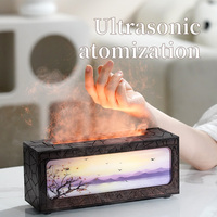 Simulation de flamme Mini Aroma Machine couleur cheminée humidificateur huile essentielle télécommande bureau silencieux cheminée diffuseur