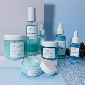 Etichetta privata cura del viso Anti-infiammatori ridurre l'acne calmante schiarente purificante pulizia idratante blu Tansy cura della pelle Set - Product Image 1