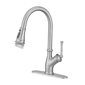 FLG:N1177 Commercial Kitchen sink faucets Pull Out Sink Mixer tap with wear Brush Head