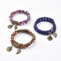 Bracelet en perles de pierres précieuses naturelles 8 mm (lot de 2) – Bijou spirituel en cristal de guérison