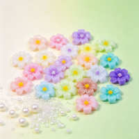 Breloques 3D en résine pour ongles, motif fleur de prunier, couleur bonbon, mini décorations florales mignonnes pour faux ongles, manucure DIY