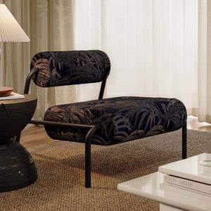 Mid-century Modern Corduroy Single <b>Sofa</b> Chair with Iron Frame Designer Leisure Chair for Bedroom Indoor Furniture - Product Image 1