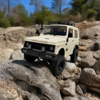 Voiture télécommandée 4x4 RC SUV vintage 2 portes tout-terrain avec barre de protection et snorkel, homologuée EN71 CE, modèle de loisir pour adultes