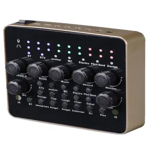 Mikrofon-Soundeffekte Audio-Mixer Universal Multifunktion ales Mobiltelefon Live-Broadcast-Mikrofon Externe Soundkarte