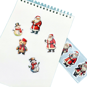 Pegatinas Navideñas Impermeables con Recubrimiento UV, Autoadhesivas, con Formas Especiales, en Rollo, para Decoración <span class=keywords><strong>de</strong></span> Regalos, Sellado y Manualidades - Product Image 3