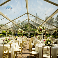 Tente de réception transparente de luxe pour mariages et événements en extérieur 10x20m 20x20m