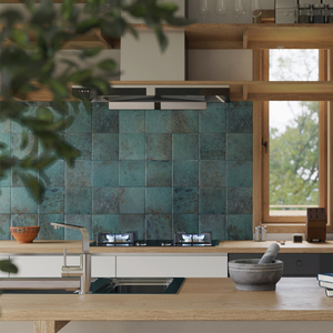 Piastrelle in Ceramica Effetto Marmo 150*150mm per Cucine e Bagni, Antiscivolo Opache Stile Bali Verde Scuro, Piastrelle per Piscina - Product Image 2