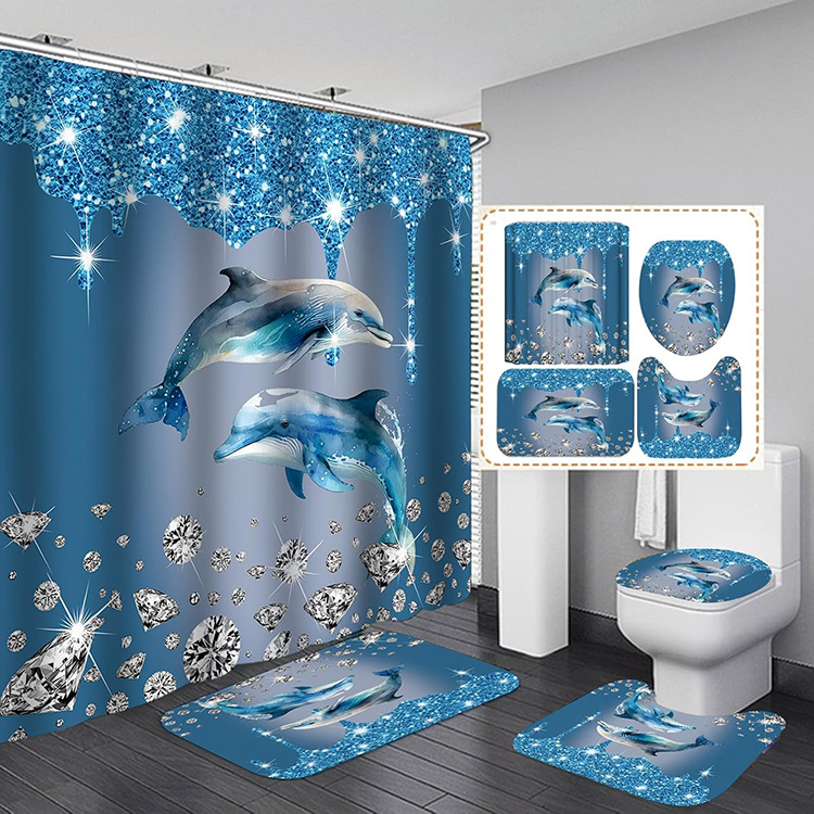 Tenda Da Doccia Con Stampa Leopardo, 170x178 Cm, Con 12 Ganci, Per Bagno Sexy E Moderno, Motivo Pelle Di Ghepardo