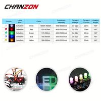 100 Uds lámpara de diodo emisor LED ovalada de 5mm 5x4x6 Blanco rojo verde azul amarillo Color difuso 3V indicador DIY bajo consumo de energía