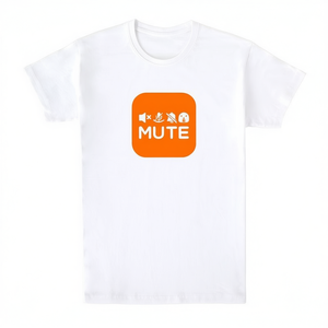 T-shirt Mute bianca unisex in cotone, abbigliamento promozionale - Product Image 2