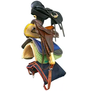 JH-Mech Tack Room Organizer Horse Saddle Storage Rack Wall Mounted Western and English Saddle Rack