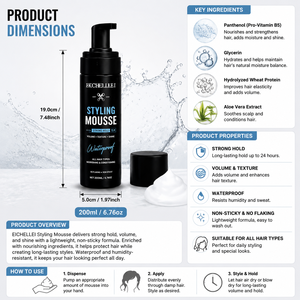 <span class=keywords><strong>Mousse</strong></span> coiffante bio pour barbier OEM ODM, <span class=keywords><strong>mousse</strong></span> volumisante à tenue forte anti-frisottis, produits coiffants à marque privée, MOQ - Product Image 4