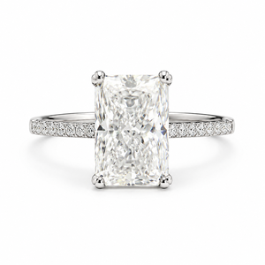 Anello di fidanzamento geometrico quadrato per donna, elegante gioiello da dito alla moda per matrimonio - Product Image 1