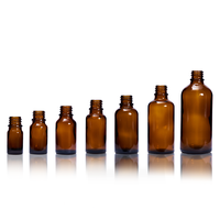 Flacons compte-gouttes en verre USP de type III de 5 ml, 10 ml, 15 ml, 20 ml, 30 ml, 50 ml, 100 ml, couleur ambre, avec bouchon à vis pour sérum de soin de la peau