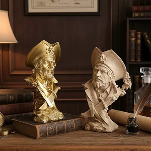Nordic Abstract Resin <strong>Pirate</strong> Captain Sculpture Ornaments New Living Room <strong>Furniture</strong> Decorations for Home Decor Resin Crafts Gifts - Product Image 6