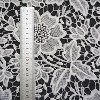 130cm largeur Lotus fleur dentelle creux lait soie dentelle broderie Soluble dans l'eau dentelle tissu pour robe vêtements accessoires