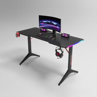 Escritorio Gaming RGB Negro Moderno de Diseño Nuevo al por Mayor para Oficina en Casa, Mesa de Computadora Personalizada, Mesa de Juego Personalizada, Escritorio de Trabajo