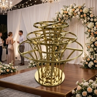 Table à gâteau de mariage en acier inoxydable de style minimaliste chinois, support à desserts pour location de mariage, pour la mariée et le marié