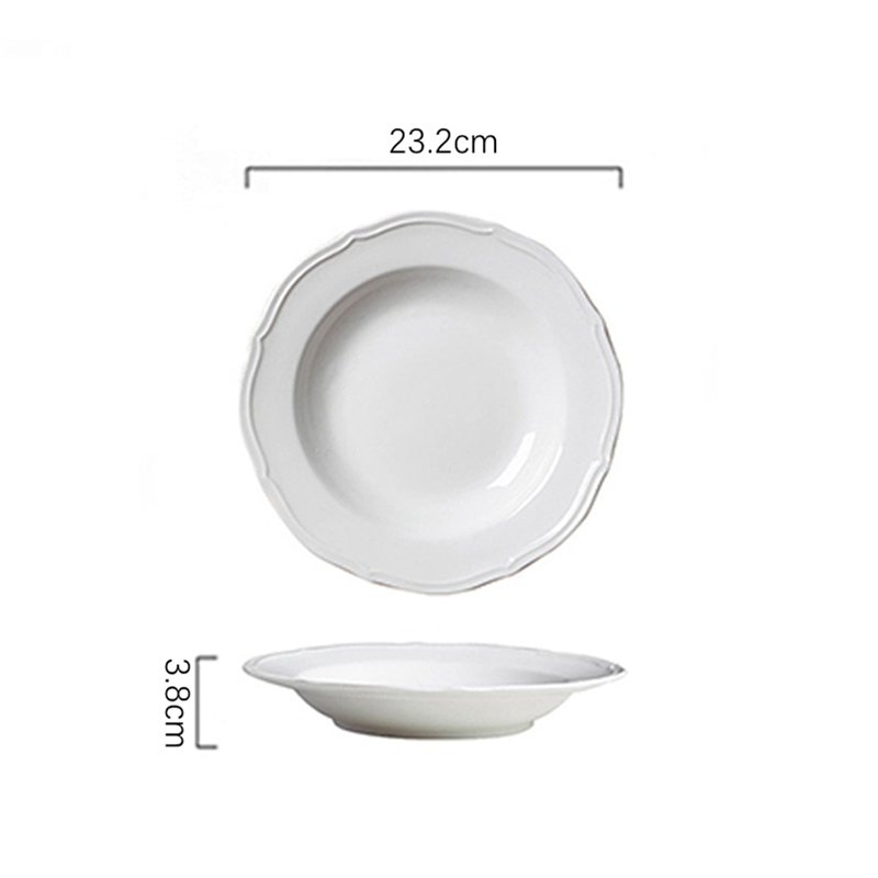 จานสีขาว