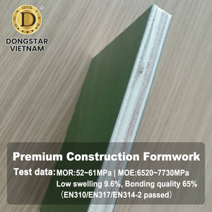 Contrachapado WBP con pegamento verde, recubierto con película de PP, 4x8 pies, núcleo combinado de abedul y eucalipto, impermeable, para encofrados - Product Image 3