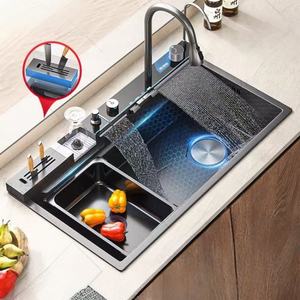 Le plus récent robinet sous le comptoir exclusif carré d'évier de cuisine multifonctionnel intelligent en acier inoxydable pour hôtels restaurants - Product Image 3