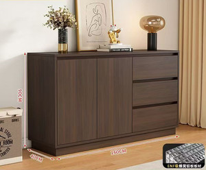 53 \ "oscuro rústico aluminio Metal Color granja cocina aparador <span class=keywords><strong>Buffet</strong></span> 3 cajones café Bar gabinete vidrio sala de estar gabinetes - Product Image 2