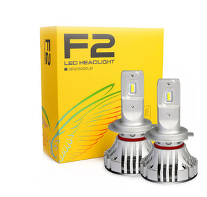 Vente directe d'usine, phare LED F2 50W 6000LM, super lumineux, étanche IP68, puce CSP, faisceau haut/bas, H4 12V, garantie de 2 ans, voiture - Product Image 5