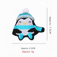 En gros, en stock, personnalisable : Ensemble de jouets pour chat en peluche à la cataire, motifs Arbre, Bonhomme de neige, Pingouin, 7,5 cm, mini-plateau brodé, apaisant pour l'intérieur