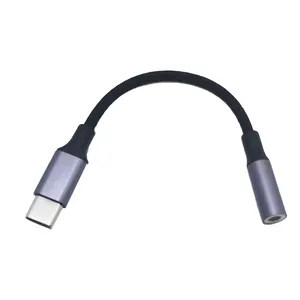 USB Tipo C Para 3.5mm Aux Adaptador Tipo-c USB C para 3.5 Jack Cabo De Áudio Fone De Ouvido Conversor Adaptador De Auscultadores