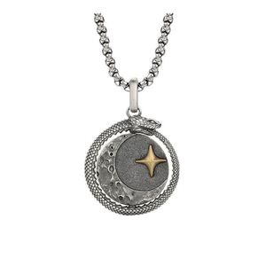 Edelstahl-Kette Punk-Halskette für Männer Personalisierter Retro-Anhänger Rotierender Schlangen-Anhänger Halskette für Männer <span class=keywords><strong>Ring</strong></span>-Schlangen-Halskette - Product Image 2