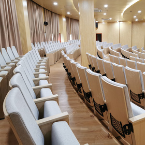 เก้าอี้ประชุม Manwa Expo รุ่น HB735 สีเบจ พร้อมที่วางแขน สำหรับใช้ในโรงพยาบาลและโรงเรียน - Product Image 3