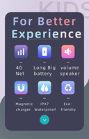 Montre connectée 4G pour personnes âgées avec GPS, appel vidéo, bouton SOS d'urgence, détection de chute, moniteur de bien-être et gestion par lots via PC/Web