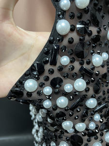 Novance Y3124 Ropa de Boutique, Diseño de Lujo, Vestido de Noche Negro con Abertura en el Abdomen para Mujer, Vestidos de Novia para Baby Shower - Product Image 4