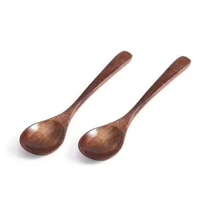 Cucchiai di legno piccoli 6 pezzi cucchiai da minestra cucchiaino di legno per caffè tè marmellata sali da bagno che servono cucchiai di legno