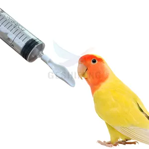 Bird Parrot Feeder Spoon with Manual Syringe Baby Bird Water Milk Medicine Feeding Syringe Feeding Needle Bird Supplies