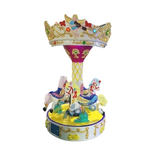 Carrusel go round para niños, 3 jugadores, juegos de diversión, 3 asientos, caballo, operado con monedas, carrusel - Product Image 1