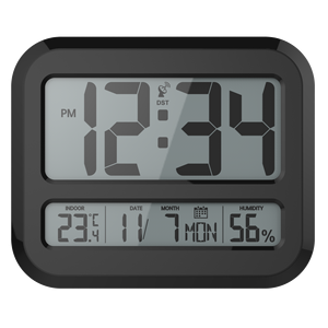 Grande horloge murale LED numérique moderne Réveil à température intérieure atomique radiocommandé pour cadeau de décoration de bureau à domicile - Product Image 4