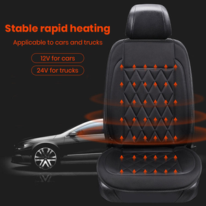 Coussin chauffant pour <span class=keywords><strong>siège</strong></span> de <span class=keywords><strong>voiture</strong></span> WANPU 12V 24V, chauffage rapide en 29 secondes, polyester, température réglable avec <span class=keywords><strong>protection</strong></span> contre la surchauffe pour voitures et camions - Product Image 3