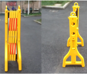 Gele Uitbreidbare Plastic Pvc Verkeersveiligheidsbarrière - Product Image 3