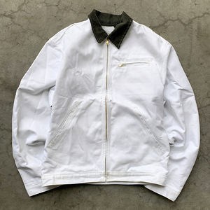 YIMAI Fornitore di Tendenza Giacche Bianche Personalizzate Cappotti da Uomo <span class=keywords><strong>100</strong></span>% <span class=keywords><strong>Cotone</strong></span> Twill Giacca con Blocchi di Colore Colletto Rovesciato Giacca da Lavoro per Uomo - Product Image 4