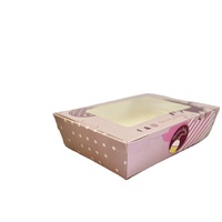 Boîte à lunch jetable noire avec fenêtre, boîte alimentaire biodégradable en kraft